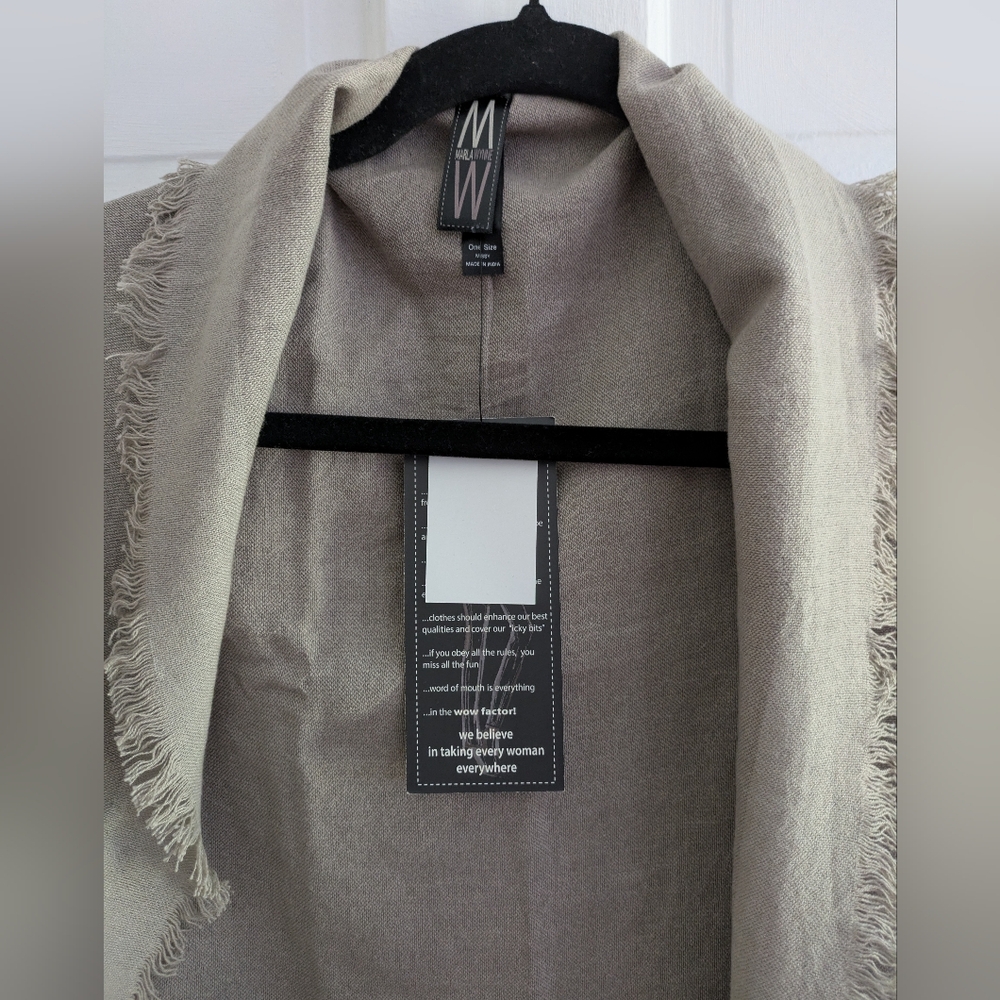 MarlaWynne Beige Women's Shrug - Picture 2 of 4